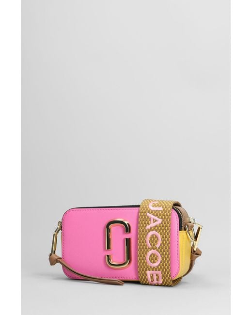 Marc Jacobs The Snapshot Shoulder Bag In Rose-pink Leather