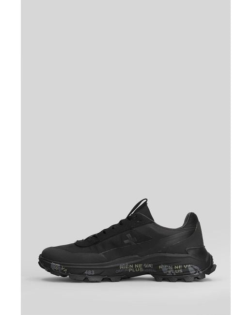 Premiata Devin Sneakers In Black Fabric for men