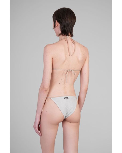 Beachwear Leah string in viscosa Argento di Mc2 Saint Barth in Pink