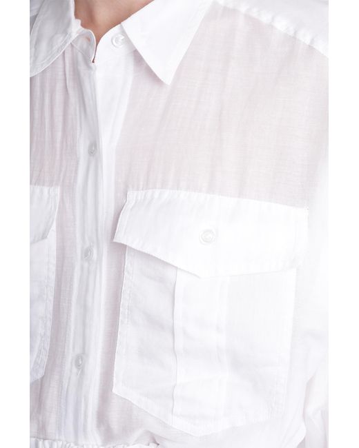 Camicia Nath in Cotone Bianco di Isabel Marant in White