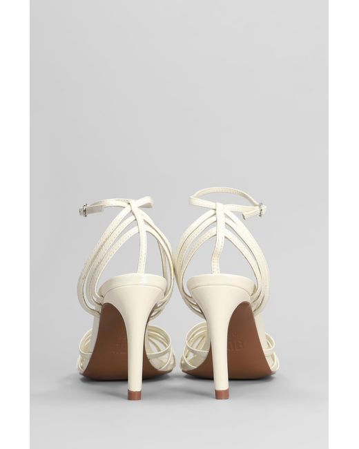 Bibi Lou Natural Serabi 85 Sandals In White Patent Leather