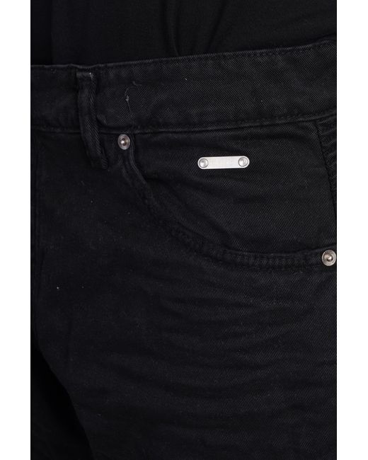 State of Order Biker Jeans In Black Cotton for men