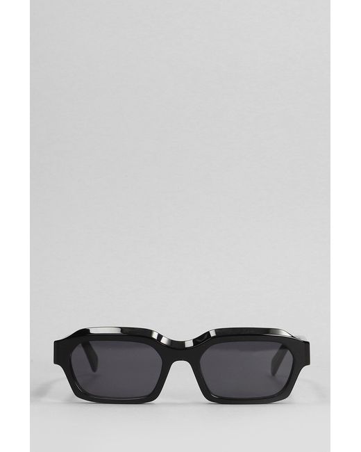 Retrosuperfuture Gray Sunglasses In Black Acetate