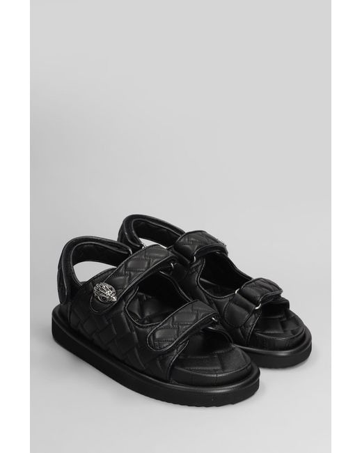 Kurt Geiger Orson Flats In Black Leather