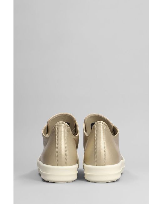 Sneakers Low sneaks in Pelle Oro di Rick Owens in Natural