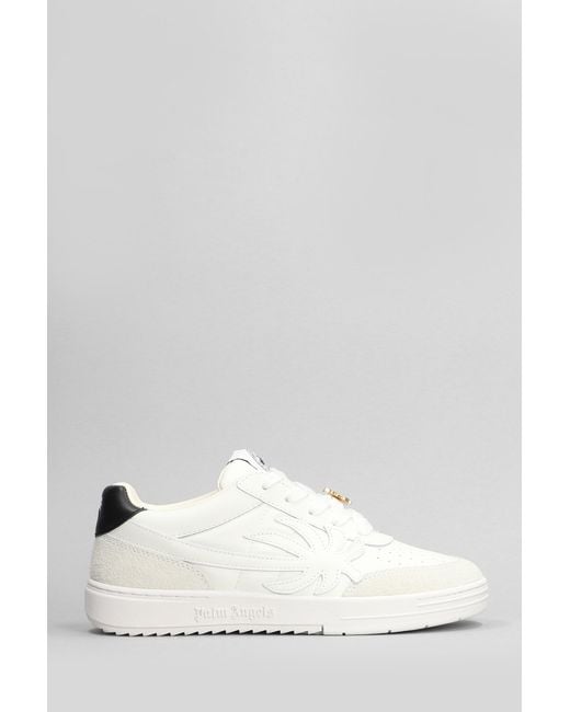 Palm Angels Sneakers In White Leather for men