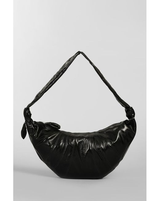 Borsa a spalla Large croissant in Cotone Verde di Lemaire in Black