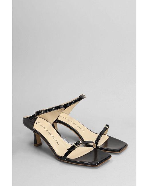 Sandali in Pelle Nera di Fabio Rusconi in Black