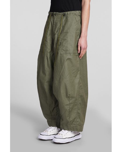Needles Pants In Green Cotton for men