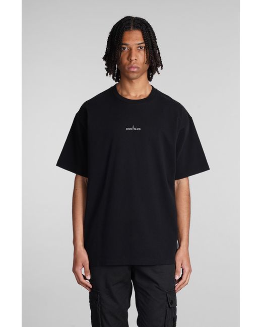 Stone Island T-shirt In Black Cotton for men