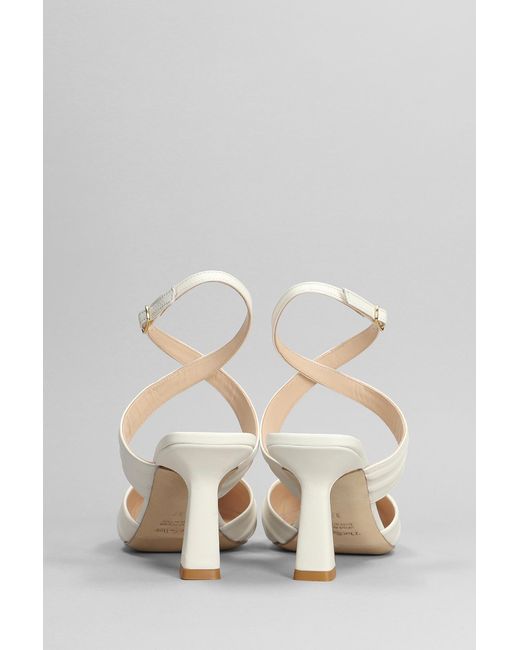 The Seller White Pumps In Beige Leather