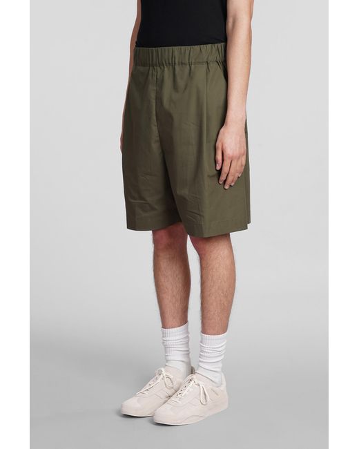 Laneus Shorts In Green Cotton for men