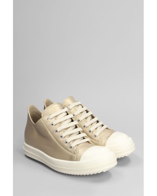 Sneakers Low sneaks in Pelle Oro di Rick Owens in Natural