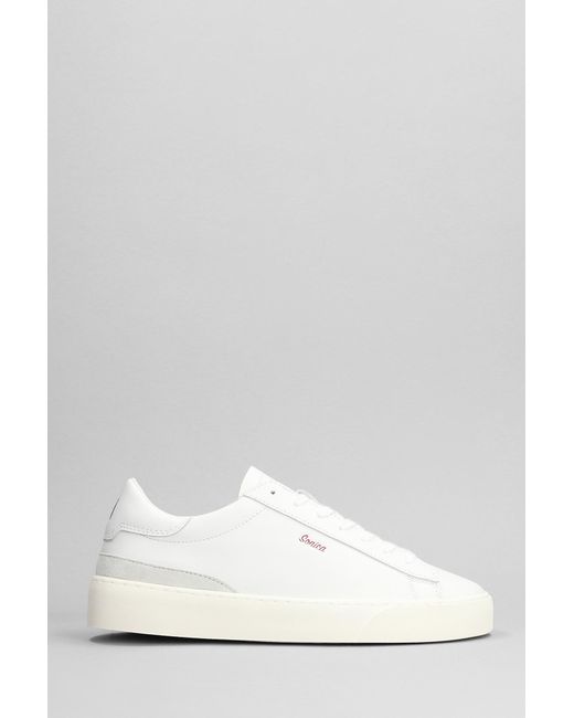 Date Sonica Sneakers In White Leather for men