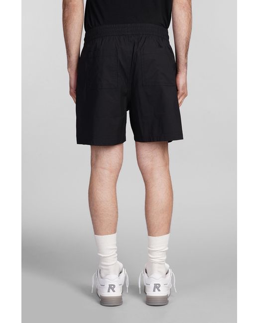 Represent Shorts In Black Cotton for men