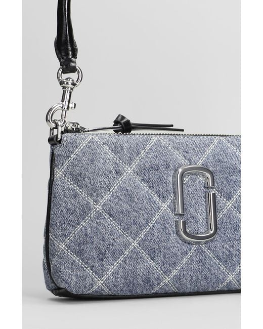 Marc Jacobs Gray The Pochette Shoulder Bag In Blue Cotton
