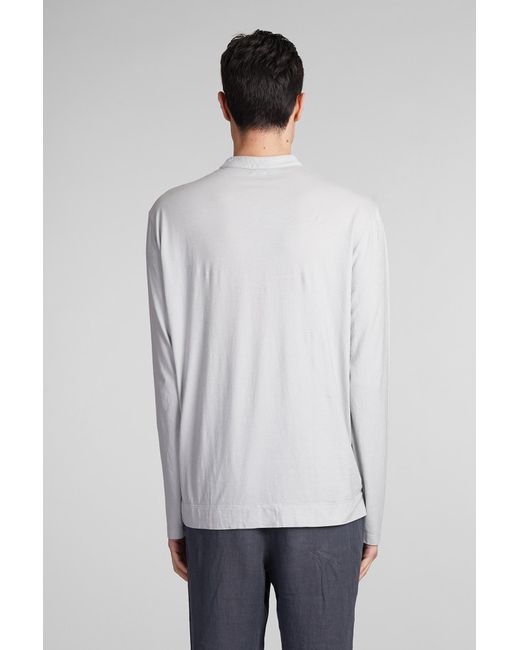 Massimo Alba Gray Hawai T-shirt In Grey Cotton for men