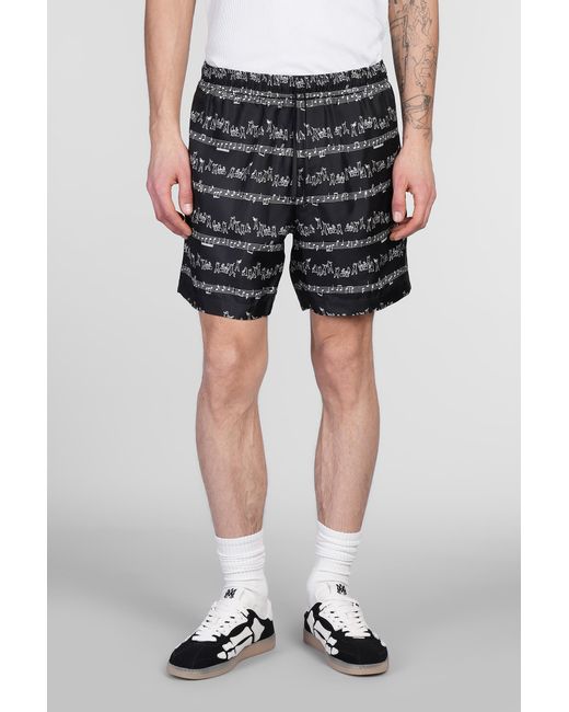 Shorts in Seta Nera di Amiri in Black da Uomo