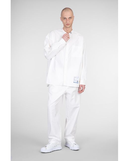 Camicia in Cotone Bianco di INSTRU(MEN-TAL) by MIHARA YASUHIRO in White da Uomo