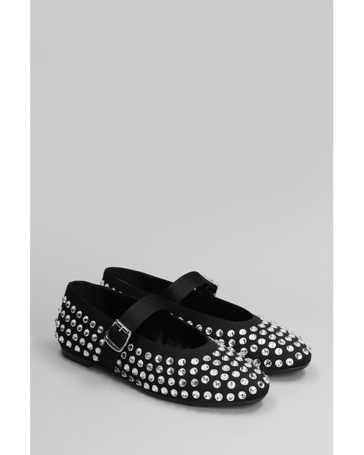 Ballerine Gold in Raso Nero di GISÉL MOIRÉ in White