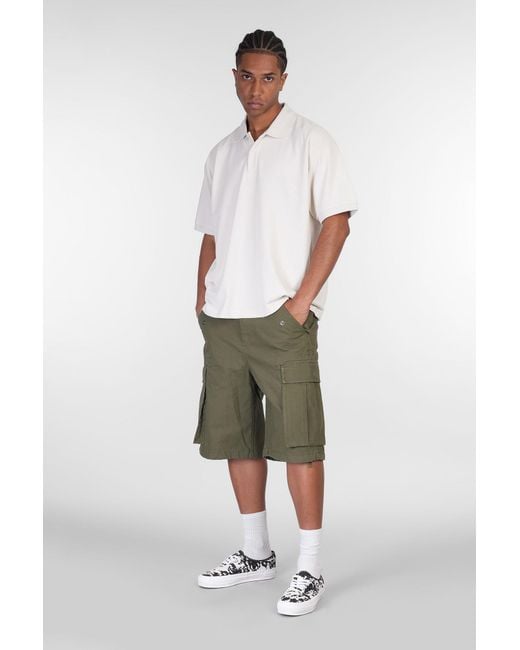 Stussy Shorts In Green Cotton for men