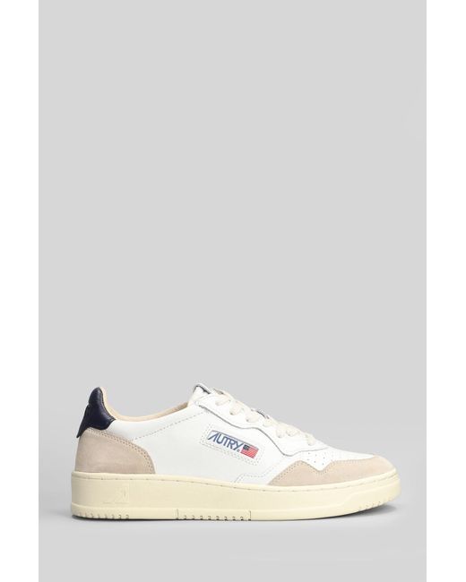 Autry White Medalist Low Sneakers for men