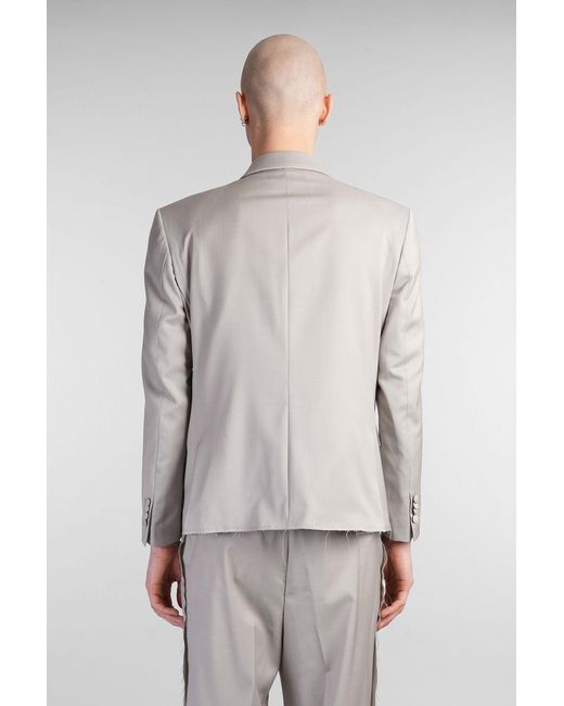 DANILO PAURA Gray Cassel Blazer In Taupe Wool for men