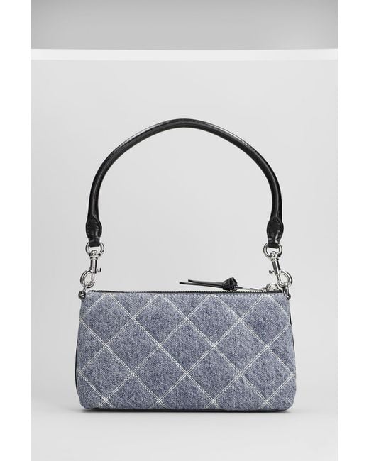 Marc Jacobs Gray The Pochette Shoulder Bag In Blue Cotton