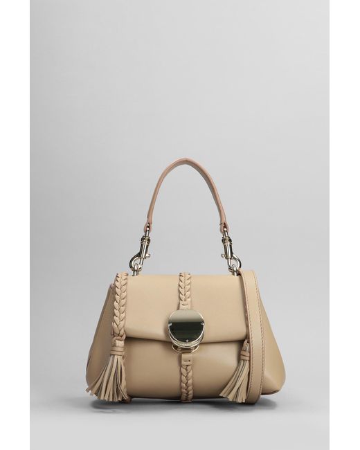 Chloé Natural Penelope Shoulder Bag In Brown Leather