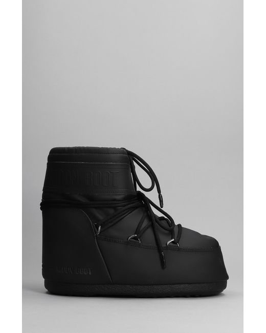 Moon Boot Low Heels Ankle Boots In Black Rubber/plasic for Men Lyst
