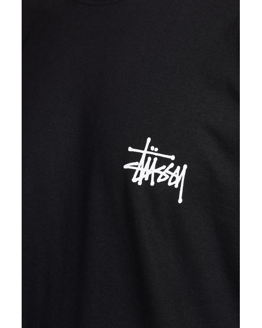T-Shirt in Cotone Nero di Stussy in Black da Uomo