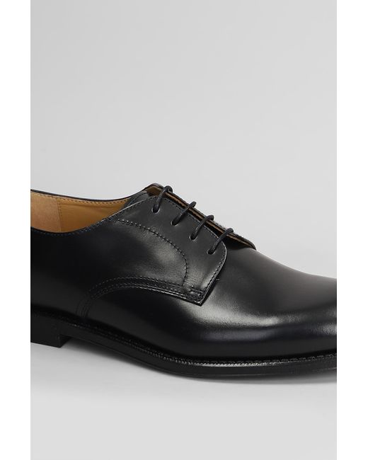 Stringate in Pelle Nera di Henderson in Black da Uomo