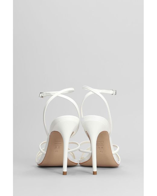 Sandali in Pelle Bianca di SCHUTZ SHOES in White