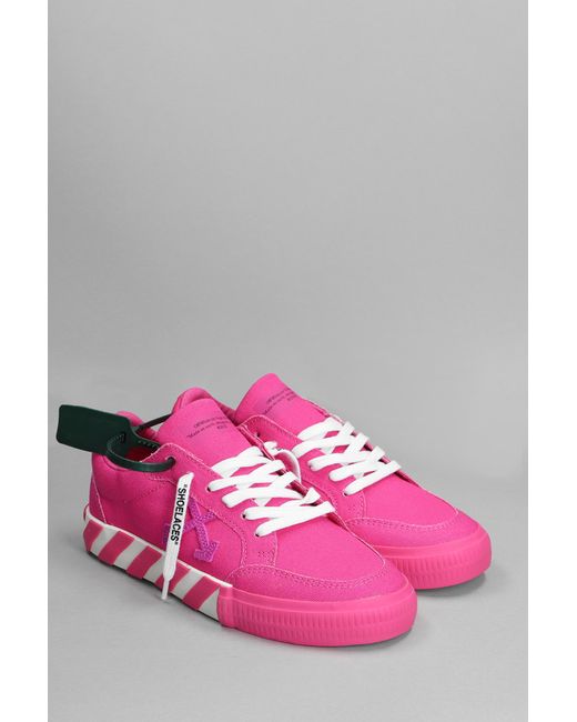 Off-White c/o Virgil Abloh Low Vulcanized Canvas Sneakers in Pink | Lyst