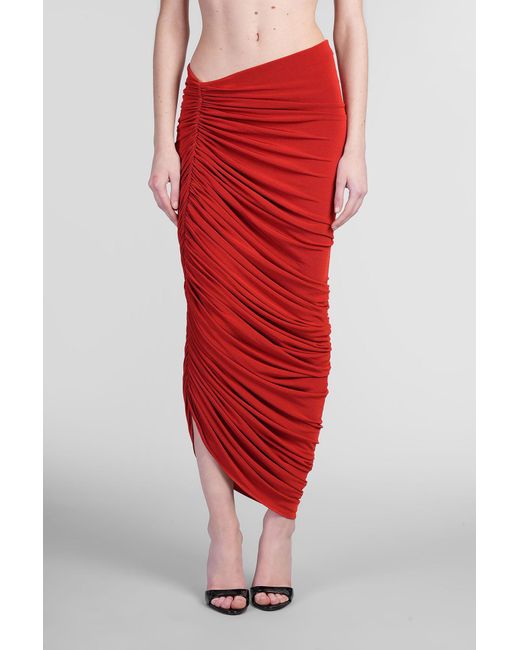 Gonna Skirt 08 in viscosa Rossa di Magda Butrym in Red