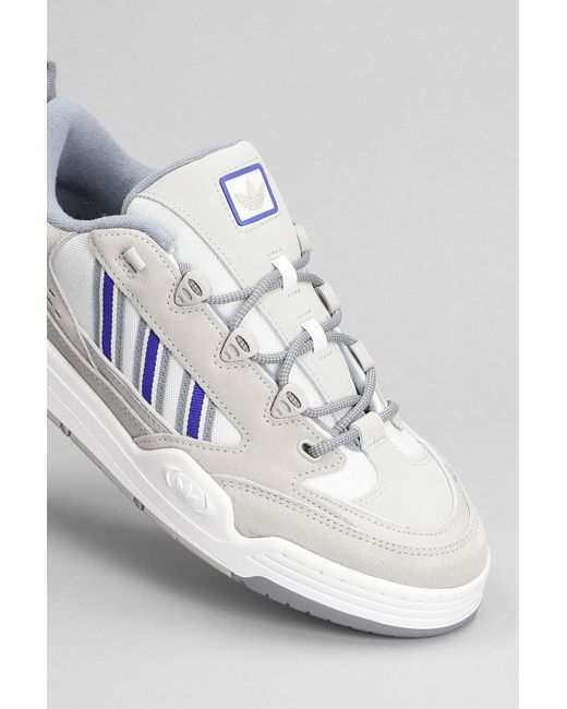 Sneakers Adi 2000 in Camoscio e Tessuto Grigio di Adidas in White da Uomo