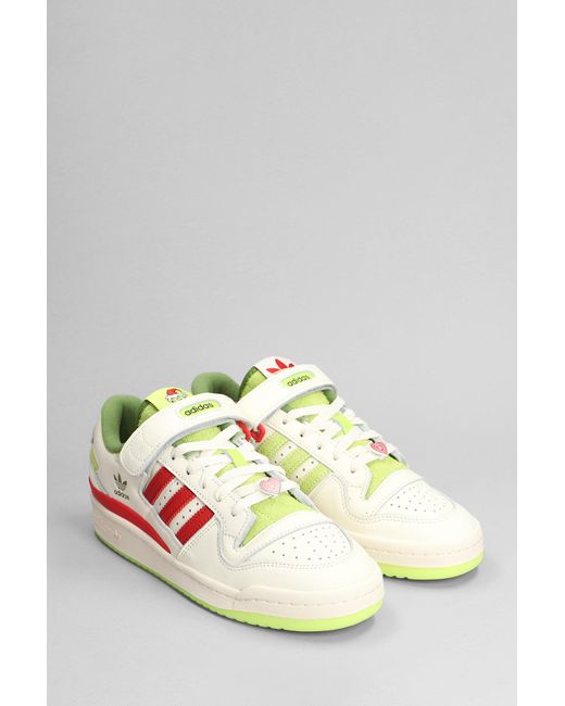 Adidas Natural The Grinch Special Edition Sneakers In Beige Leather for men