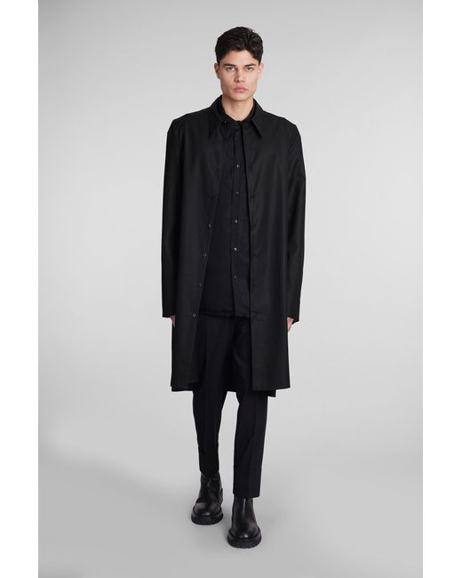 SAPIO N151 Coat In Black Cotton for men