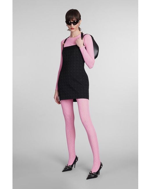 MARINE SERRE Leggings In Rose-pink Polyester