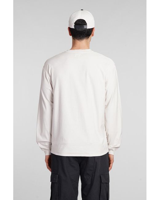 T-Shirt in Cotone Beige di Stussy in White da Uomo