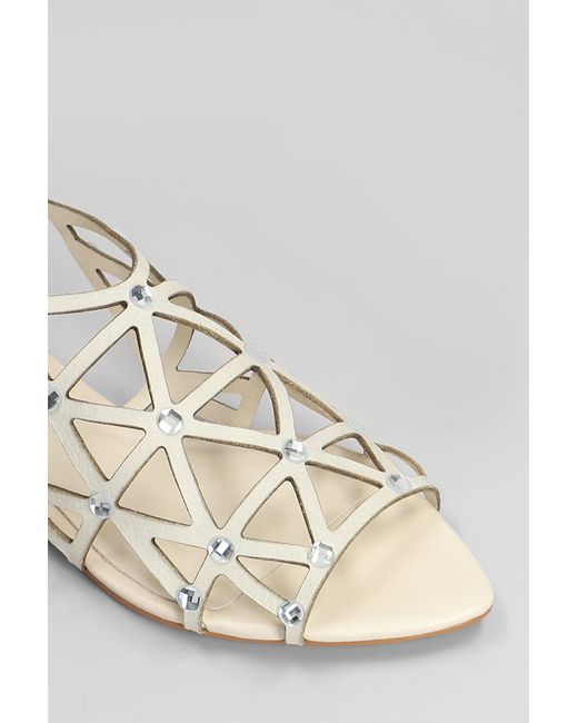 Carrano Flats In White Nubuck