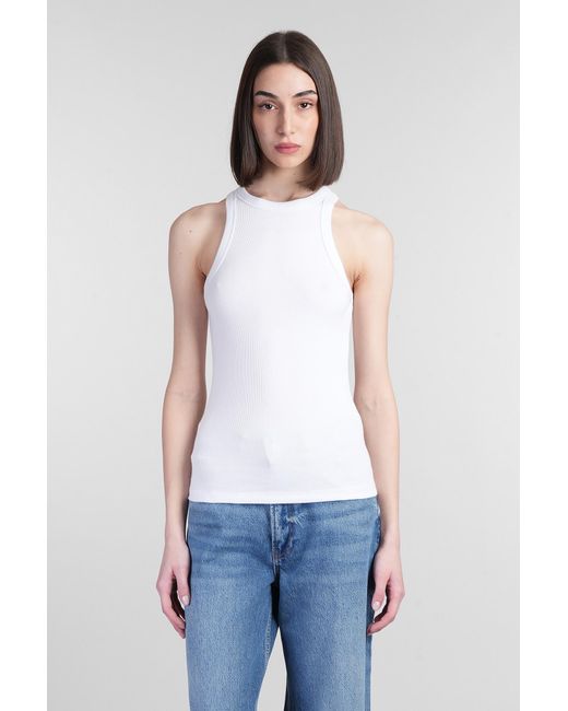 Canotta Eva in Cotone Bianco di Anine Bing in White