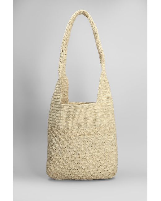 Tote Praia small in rafia Beige di Isabel Marant in Natural