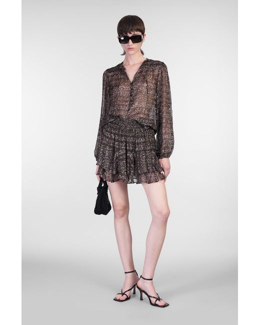 Gonna Eivissa in viscosa Animalier di Mc2 Saint Barth in Black