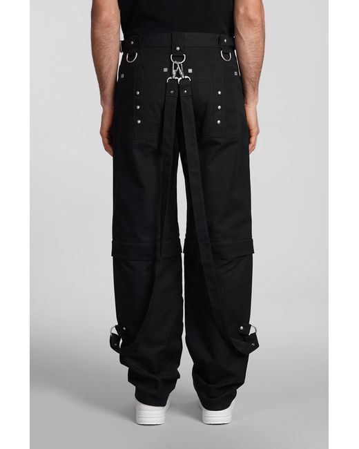Pantalone in Cotone Nero di Givenchy in Black da Uomo