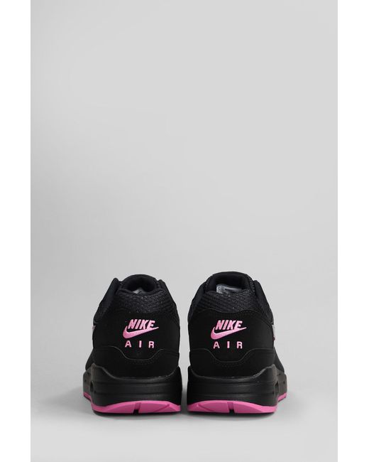 Sneakers Air Max 1 Prm in Camoscio e Tessuto Nero di Nike in Black