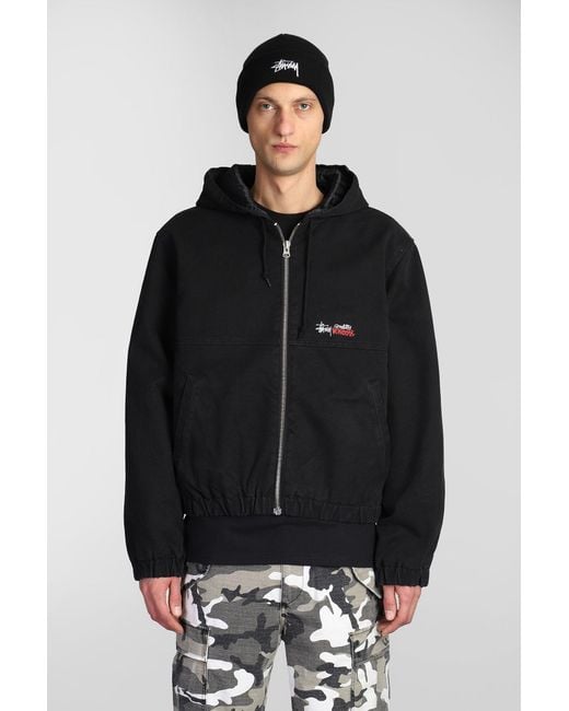 Giacca Casual in Cotone Nero di Stussy in Black da Uomo