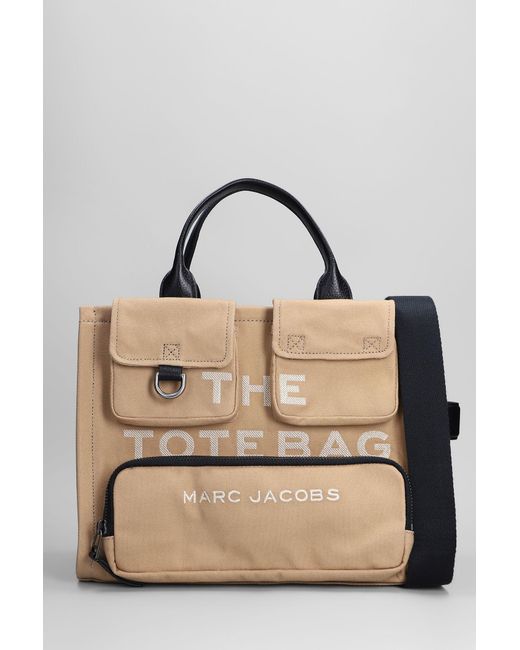 Marc Jacobs Natural The Medium Tote Tote In Camel Cotton