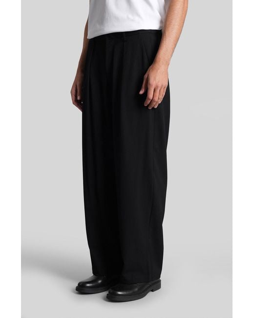 Attachment Pants In Black Wool for men