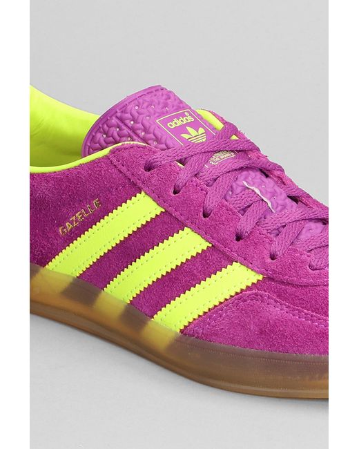 adidas Gazelle Indor Sneakers In Viola Suede in Pink | Lyst